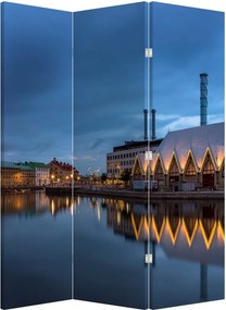 Paraván - Vodný kanál - Göteborg (126x170 cm)
