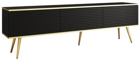 Závěsný televizní stolek Oro MDF 175 cm  černý/zlatý