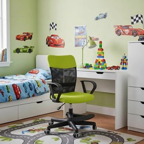 Detská stolička Neoseat MONKEY s podnožou — látka, čierna / svetlo zelená