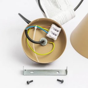 Závesný luster na kábli ETNA II 1xE27/15W/230V pr. 18,5 cm béžová