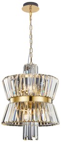 Luster Aurelia, 1x krištáľové/zlaté kovové tienidlo, (fi 42cm), g