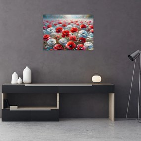 Obraz - Pole vlčích makov (70x50 cm)