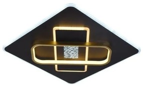 LED Stmievateľné stropné svietidlo LED/90W/230V čierna + diaľkové ovládanie