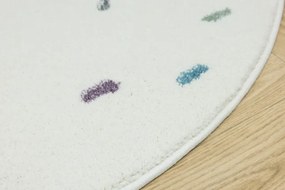 Koberec LIMA M039A krémový / modrý kruh