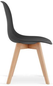 Set jedálenských stoličiek KITO čierne (hnedé nohy) 4ks