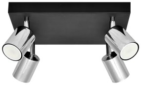 LED Bodové svietidlo TUNE 4xGU10/4,8W/230V matný chróm/čierna