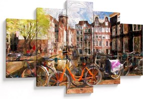 Obraz - Amsterdam, maľba (150x105 cm)
