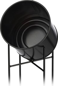 KOVOVÝ KVETINÁČ SO STOJANOM DARK 95X21 CM ČIERNA