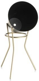 KOVOVÝ KVETINÁČ SO STOJANOM LOFT 24X16 CM ČIERNA/ZLATÁ