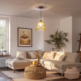 Brilagi - LED luster na lanku CERIA BOHO 1xE27/40W/230V pr. 30 cm hnedá