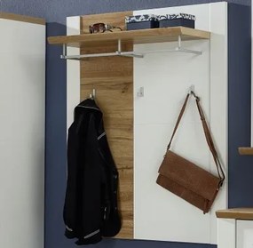 Nástenný vešiakový panel Materio, dub/biely%