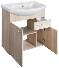 Aqualine Aqualine, ZOJA umývadlová skrinka 71,5x74x34cm, dub platin, 51175