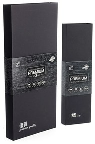 G21 Damascus Premium sada nožov v bambusovombloku, 4 ks + brúsny kameň