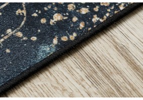 Kusový koberec Listy čierny 80x150cm