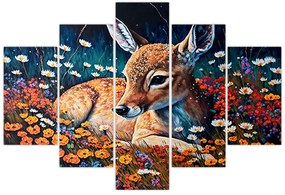 Obraz - Maľované srne (150x105 cm)