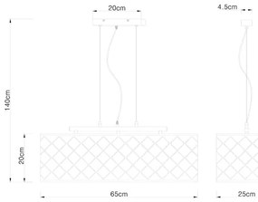 Globo 15229H2 - Luster na lanku CLARKE 3xE27/60W/230V