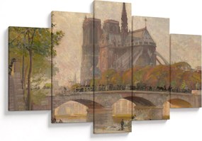 Obraz - Robert William Vonnoh, Notre Dame de Paris, reprodukcia (150x105 cm)