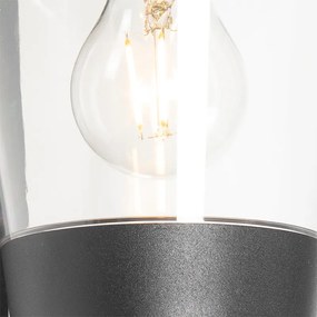 Vonkajšia nástenná lampa čierna IP44 s pohybovým senzorom - Joren