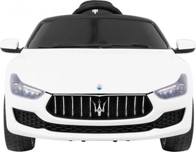 Ramiz Maserati Ghibli batéria pre deti Biela + diaľkové ovládanie