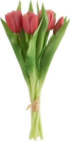 Kytica 7ks tmavo ružových realistických tulipánov Tulips - 31cm