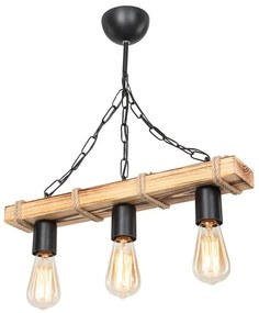 Stropné svietidlo v čierno-prírodnej farbe 10.5x48.5 cm – Squid Lighting