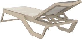 RIO PRO záhradné lehátko taupe/taupe
