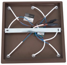 Dizajnové stropné svietidlo bronzové s bronzovým sklom 9-svetiel - Atény