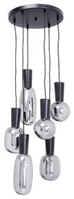 Romeo závesná lampa sivá Ø38 cm