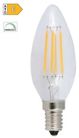 Diolamp LED Filament Candle žiarovka číra C35 5W/230V/E14/2700K/680Lm/360°/Dim