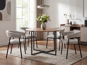 Jedálenská stolička KATANA s čiernymi nohami, sivá