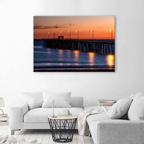 Obraz na plátně Molo Sunset Pier - 120x80 cm