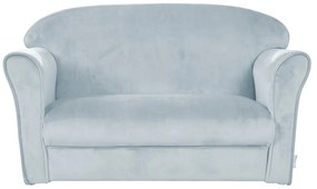 Svetlomodrá zamatová detská pohovka 78 cm Lil Sofa – Roba