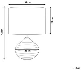 Strieborná stolná lampa KUBAN Beliani