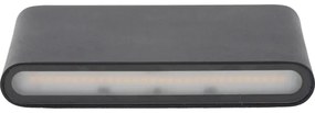 LED Vonkajšie nástenné svietidlo ARWENA 2xLED/6W/230V IP54 čierna