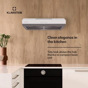 Klarstein Contempo 60, digestor, 60 cm, podskrinkový, 200 m³/h, LED, akryl, nehrdzavejúca oceľ