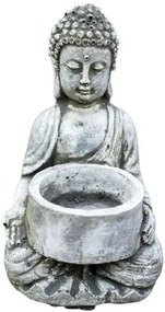 Malá betónová dekorácie sediaci Budha na čajovú sviečku - 7,5 * 7,5 * 10cm