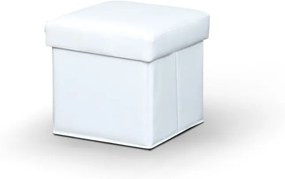 TEMPO KONDELA Wiki taburetka s úložným priestorom biela