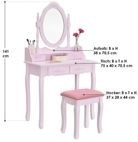 Toaletný stolík Marie “Pink” Thérése