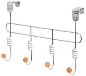 Kovový vešiak na dvere v striebornej farbe 33 cm Spirale – Compactor