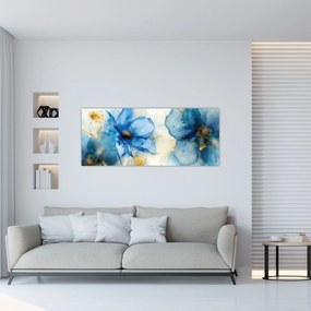 Obraz - Kvetinová, atramentová maľba (120x50 cm)