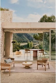 Drevená záhradná stolička v prírodnej farbe Arinella – Kave Home