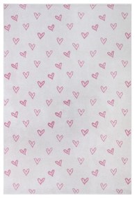 Ružovo-biely detský koberec 160x235 cm Hearts – Hanse Home