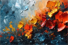 Obraz - Abstraktná maľba kvetov III. (90x60 cm)