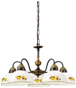 Kolarz 731.85.126 - Luster na reťazi NONNA 5xE27/75W/230V citróny
