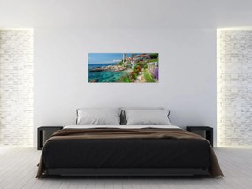 Obraz - Malebné pobrežie dediny (120x50 cm)