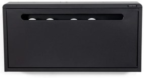 Čierna kovová výklopná závesná skrinka na topánky Mario – Spinder Design