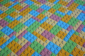 Detský kusový koberec LEGO zelený