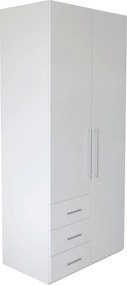 XXXLutz SKRIŇA S OTOČNÝMI DVERAMI, biela s vysokým leskom, biela, 98/218,6/59,4 cm Xora - Skrine - 000588000503