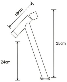 Mexen Astro vysoká umývadlová batéria, zlatá, 746910-50