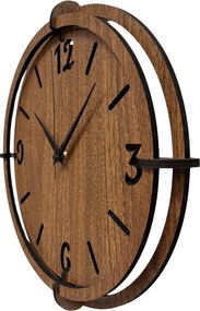 Hodiny z orechového dreva pre moderný interiér| SENTOP HDF0601-ORECH-WENGE